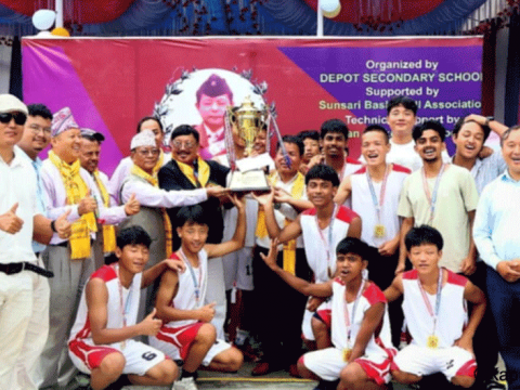 सुनाखरी स्कुल मेजर श्रवणकुमार मेमोरियल बास्केटबल उपाधि विजेता 